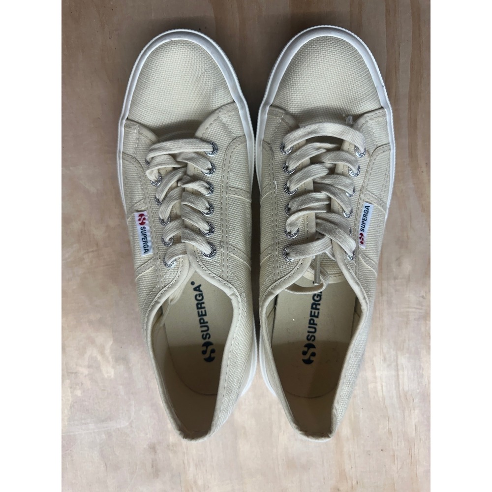 Superga 2750 Cotu Classic Beige Canvas‎ Sneakers Mens 8.5 EU 41.5 Low Top Shoes